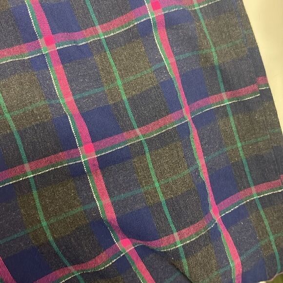 Victoria’s Secret Blue Plaid Two Piece Pajama Set- Button Down Pull-On-Med Short - Picture 13 of 16